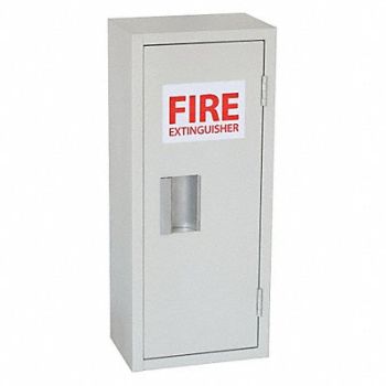 GRAINGER APPROVED Fire Extinguisher Cabinet Cream Steel, 35GX43
