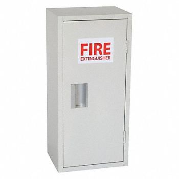 GRAINGER APPROVED Fire Extinguisher Cabinet Cream Steel, 35GX44