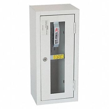 GRAINGER APPROVED Fire Extinguisher Cabinet Cream Steel, 35GX48