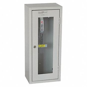 GRAINGER APPROVED Fire Extinguisher Cabinet Cream Steel, 35GX49