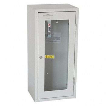 GRAINGER APPROVED Fire Extinguisher Cabinet Cream Steel, 35GX50