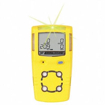 BW TECHNOLOGIES Single Gas Detector Oxygen Yellow, 35HY02