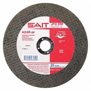UNITED ABRASIVES-SAIT CutOff Wheel A24R 4-1/2 x3/32 x7/8, 35KH25