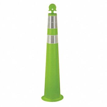 GRAINGER APPROVED K6953 Channelizer Cone with Collar 42in H Lime, 35KJ26