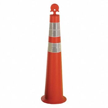 GRAINGER APPROVED K6953 Channelizer Cone with Collar 42inH Ornge, 35KJ27