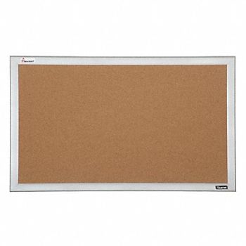 ABILITY ONE Bulletin Board Cork Aluminum Frame 18x30, 35KR12