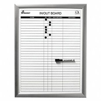 ABILITY ONE In/Out Board 11inWx14inH Wht, 35KR25