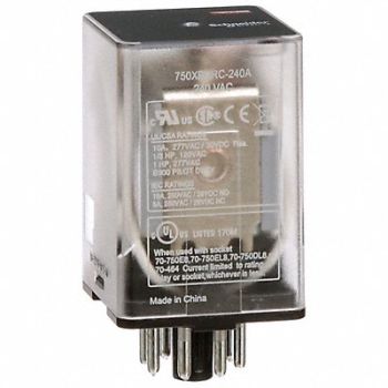 SCHNEIDER J2410 Gen Purpose Relay 8 Pin Octal 240VAC, 35KR28