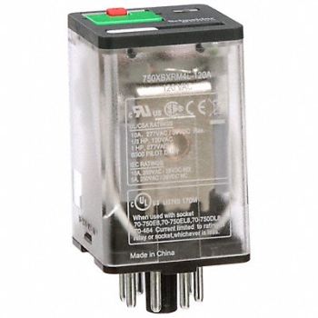 SCHNEIDER J2409 Gen Purpose Relay 8 Pin Octal 120VAC, 35KR31