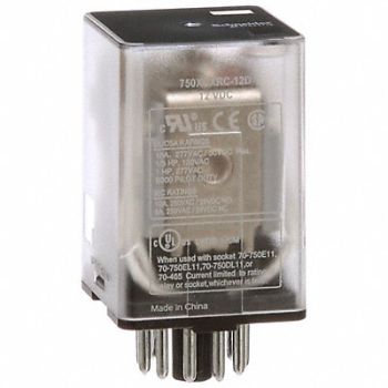 SCHNEIDER J2411 Gen Purpose Relay 11 Pin Octal 12VDC, 35KR37