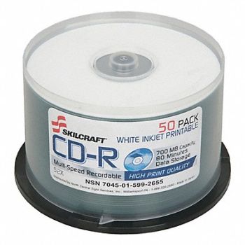 ABILITY ONE CD-R Disc 700 MB 80 min 52x PK50, 35KR86