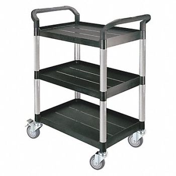 GRAINGER APPROVED Utility Cart Black 39-1/2 in.H, 35KT25