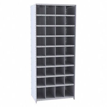 HALLOWELL StrMtlBinShlvng 24inx84inx36in #Cmpmt 36, 35KU40