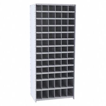 HALLOWELL StrMtlBinShlvng 24inx84inx36in #Cmpmt 78, 35KU52