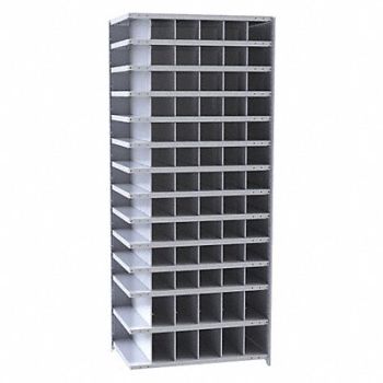 HALLOWELL AddMtlBinShlvng 24inx84inx36in #Cmpmt 78, 35KU53