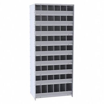 HALLOWELL StrMtlBinShlvng 24inx84inx36in #Cmpmt 54, 35KU58