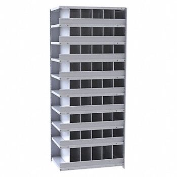 HALLOWELL AddMtlBinShlvng 24inx84inx36in #Cmpmt 54, 35KU59