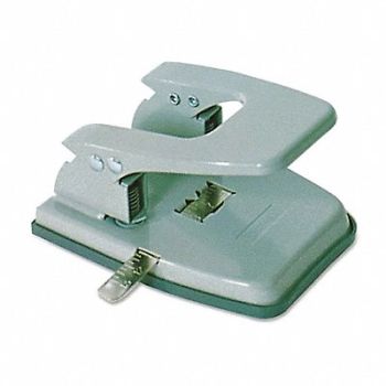 SKILCRAFT Two-Hole Paper Punch 1/4in Hole Dia Gray, 35LX02