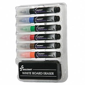 ABILITY ONE Dry Erase Marker Set Chisel, 35LX32