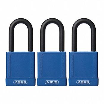 ABUS J0402 Lockout Padlock KA Blue 1-3/4 H PK3, 35MD69
