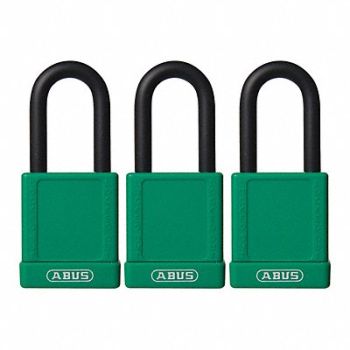 ABUS J0402 Lockout Padlock KA Green 1-3/4 H PK3, 35MD70