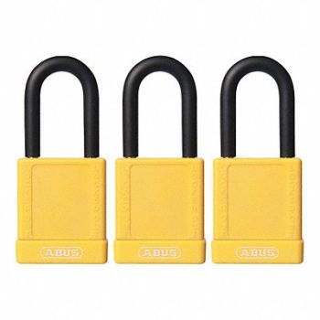 ABUS J0402 Lockout Padlock KA Yellow 1-3/4 H PK3, 35MD71