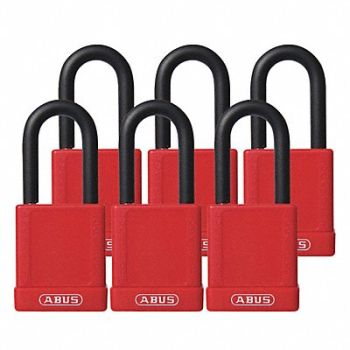 ABUS J0403 Lockout Padlock KA Red 1-3/4 H PK6, 35MD72