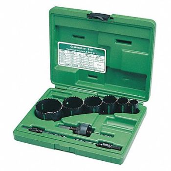 GREENLEE Hole Saw Kit Saw Range 3/4 to 2-1/2, 35MJ17