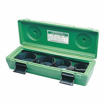 GREENLEE Hole Saw Kit Saw Range 1 to 2-1/8, 35MJ18