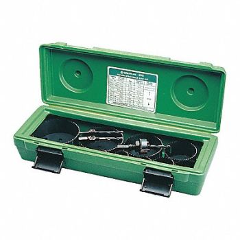 GREENLEE Hole Saw Kit Saw Range 3/4 to 2-1/4, 35MJ19