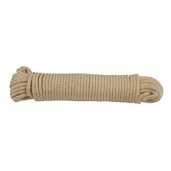 GRAINGER APPROVED Rope Cotton 1/4in Dia 100 ft., 35MN86