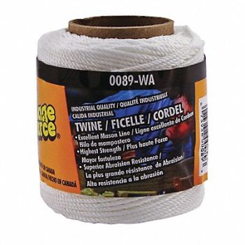 GRAINGER APPROVED Twine Nylon #18 250 ft White, 35MP20