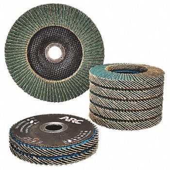 ARC ABRASIVES Flap Disc Type 27 4-1/2 in 36 Grit, 35NM71