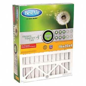 BESTAIR PRO Furn Air Clnr Filter MERV8 16x20x5 PK2, 35NZ32