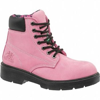 MOXIE TRADES 6 Work Boot 11 D Pink Steel PR, 35PP60