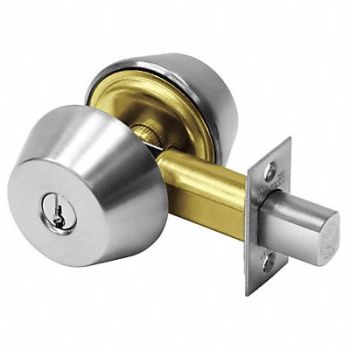 SARGENT Deadbolt Satin Chrome, 35R641