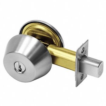 SARGENT Deadbolt w/Thumbturn Satin Chrome, 35R643