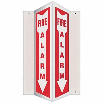 ACCUFORM Fire Alarm Sign 18X7-1/2, 772L74