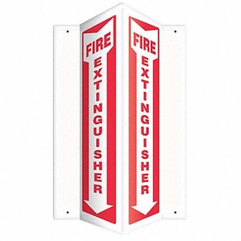 ACCUFORM Fire Extinguisher Sign 12 H 7-1/2 W, 772M32