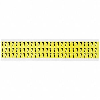 BRADY Number Label 7 Blk On Yllw 1/2inH, 35TA04