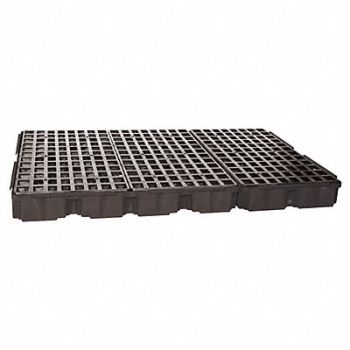 EAGLE Spill Platform w/Drain 88 gal 6 Drum, 35U081