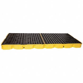 EAGLE Spill Platform w/Drain 120 gal 8 Drum, 35U085