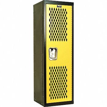 HALLOWELL Lckr 1x1Lckr Blk/Yllw 48 x15 x15 UnAssm, 35UW42