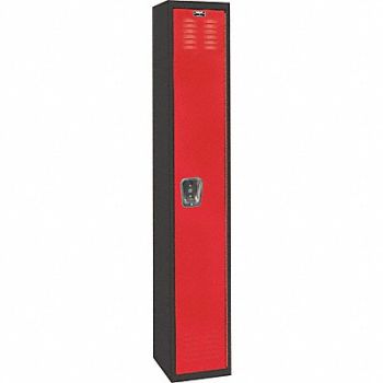 HALLOWELL Lckr 1x1Lckr Red/Blk 72 x12 x18 Assm, 35UW70