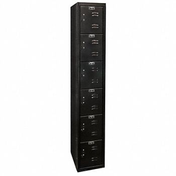 HALLOWELL Bx Lckr 6x1Lckr Black 72 x12 x18 Assm, 35UW77