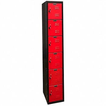 HALLOWELL Lckr 6x1Lckr Red/Black 72 x12 x18 Assm, 35UW79