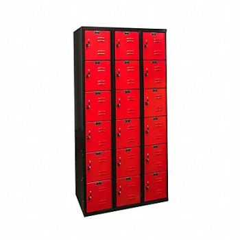 HALLOWELL Lckr 6x3Lckr Red/Black 72 x36 x18 Assm, 35UW91