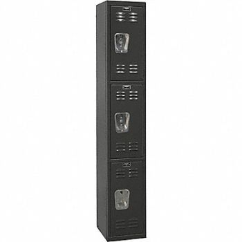 HALLOWELL Lckr 3x1Lckr Black 72 x12 x18 Assm, 35UW74