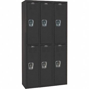 HALLOWELL Lckr 2x3Lckr Black 72 x36 x18 Assm, 35UW83