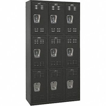 HALLOWELL Lckr 3x3Lckr Black 72 x36 x18 Assm, 35UW86